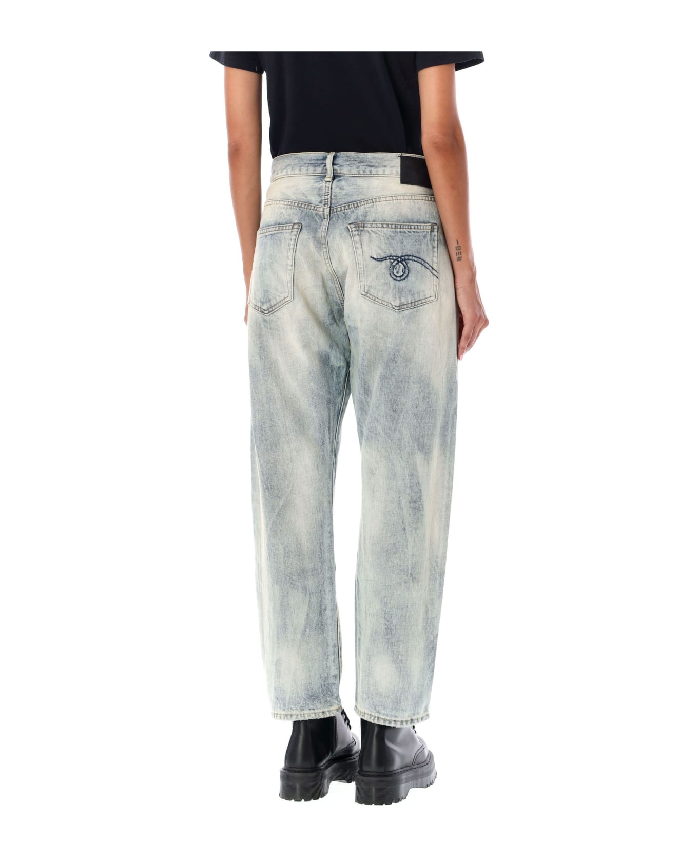 R13 Crossover Jeans - VINTAGE ASH BLUE