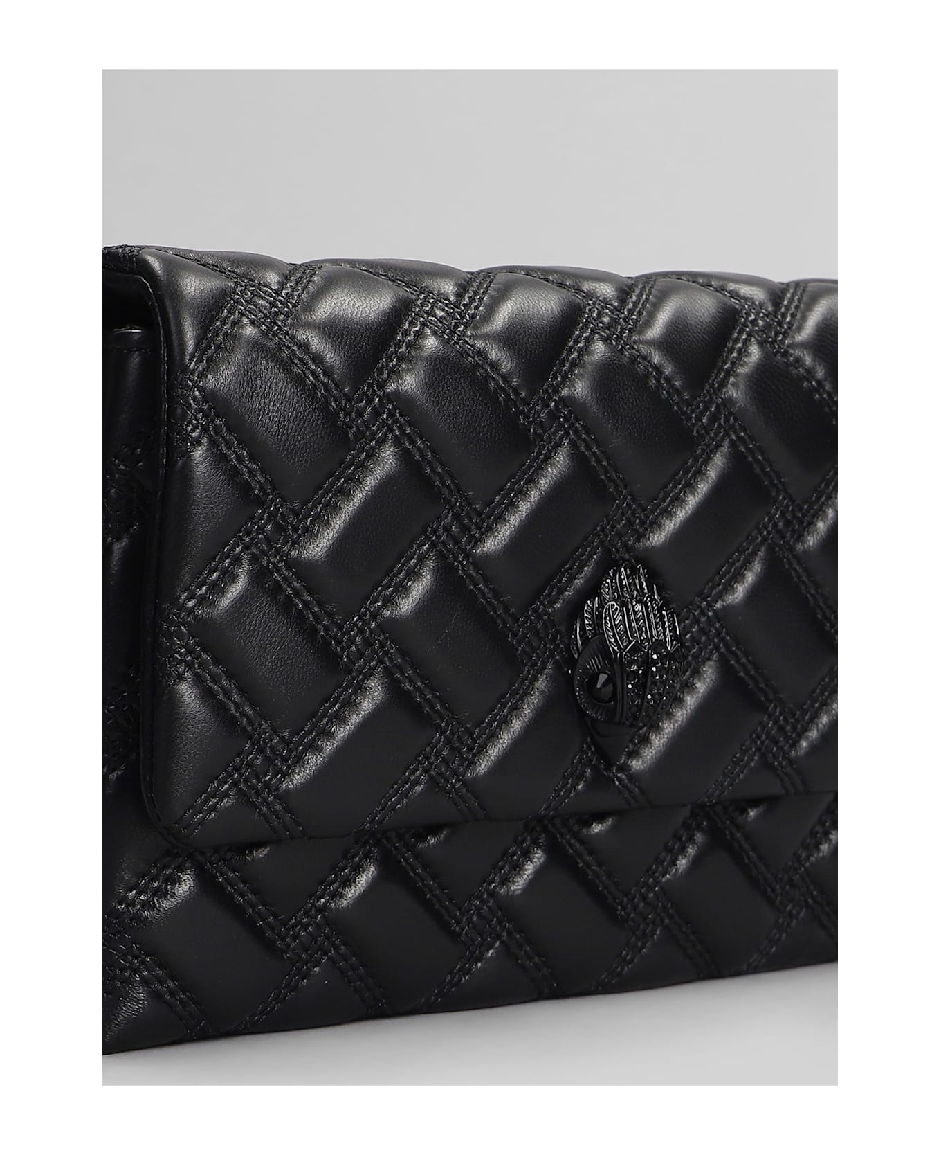 Kurt Geiger Kensington Duet Dr Shoulder Bag In Black Leather - black