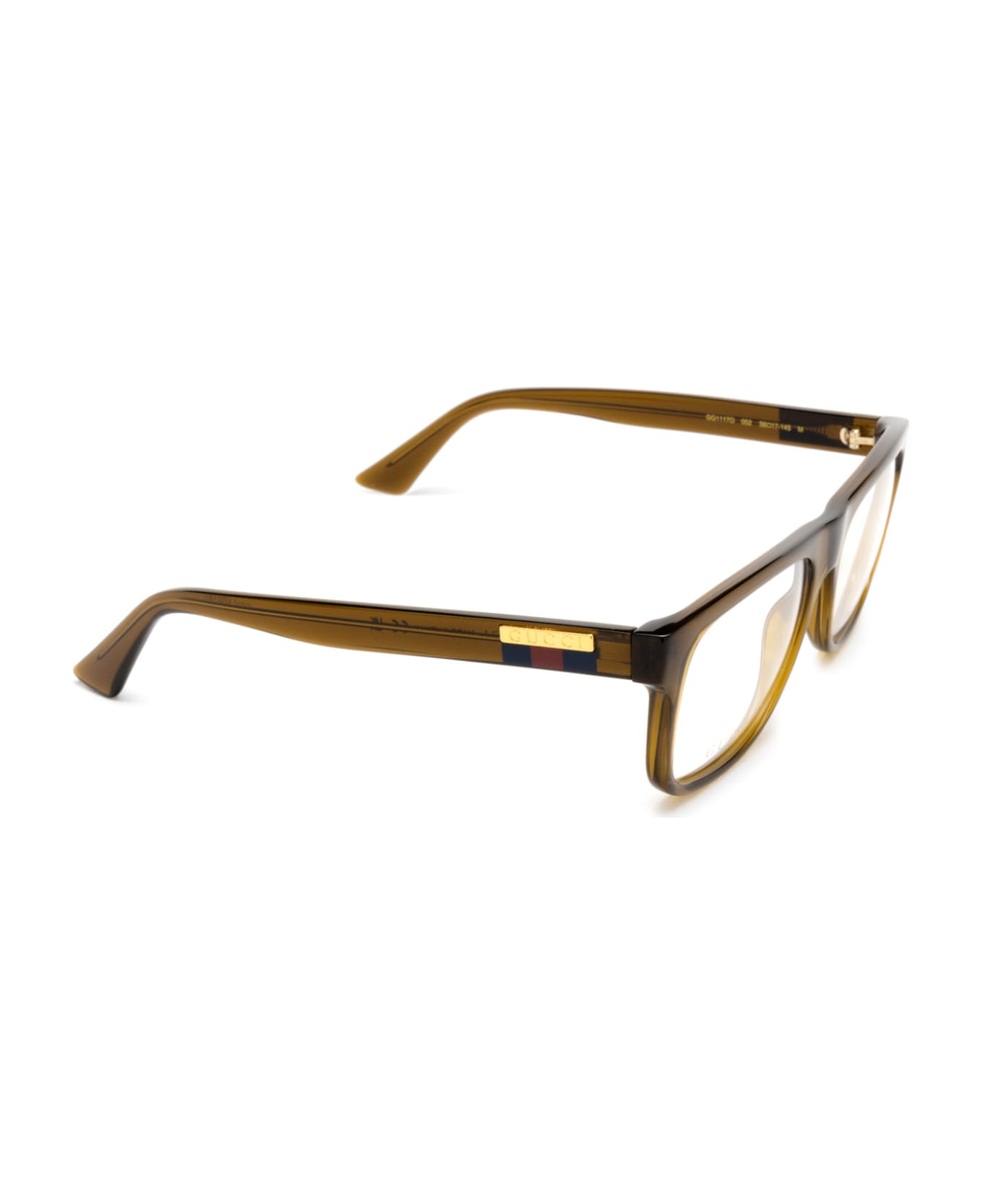 Gucci Green Eyewear Gg1117o Transparent Brown Glasses - Transparent Brown