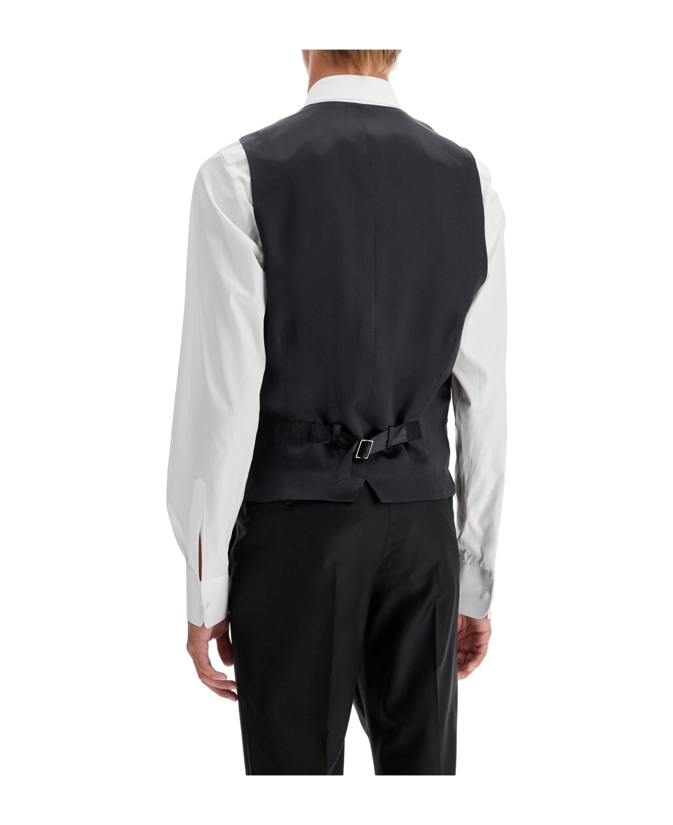 Dolce & Gabbana Sartorial Satin Waistcoat - NERO (Black)