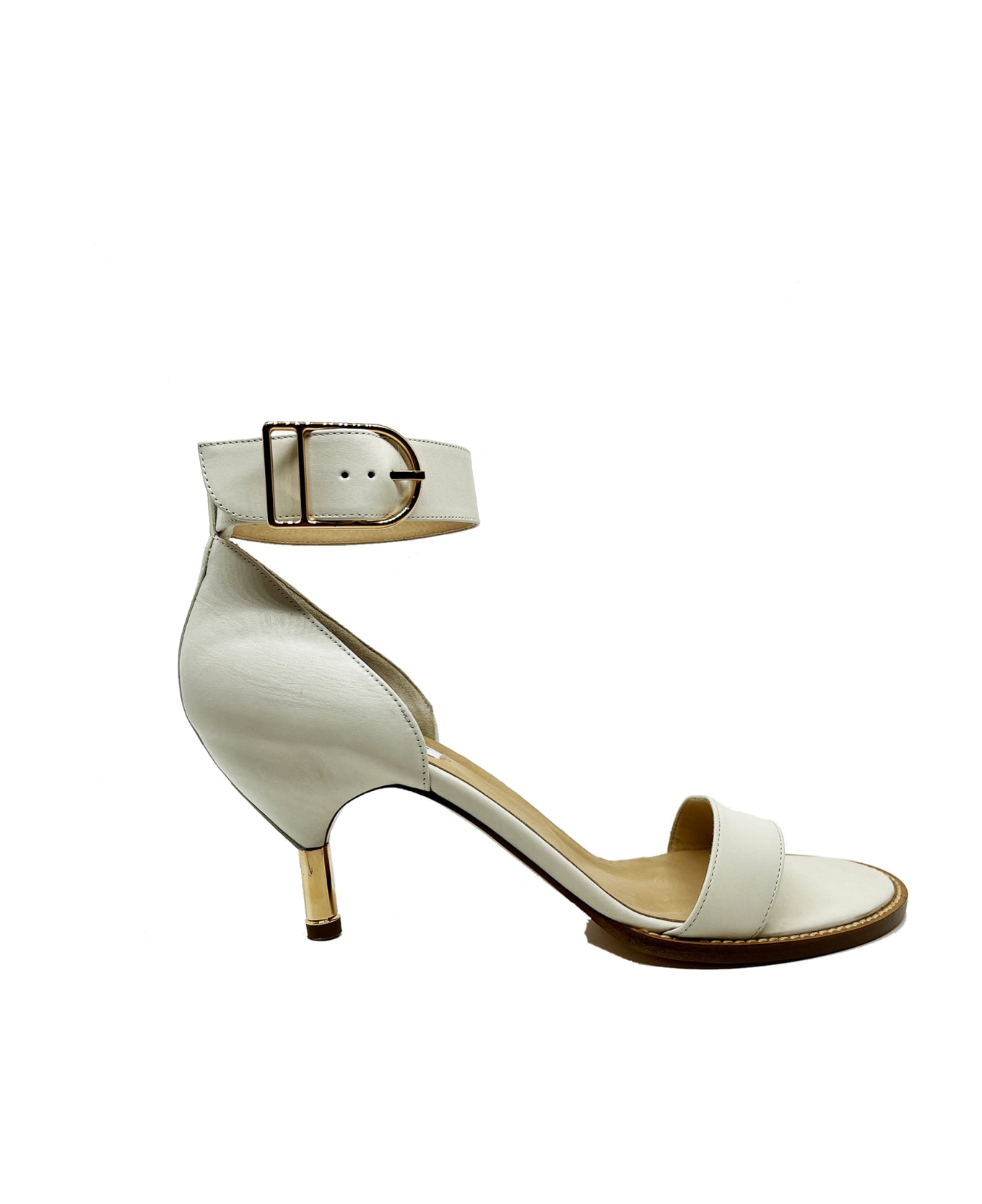 Gabriela Hearst Nomia Heeled Leather Sandals - White