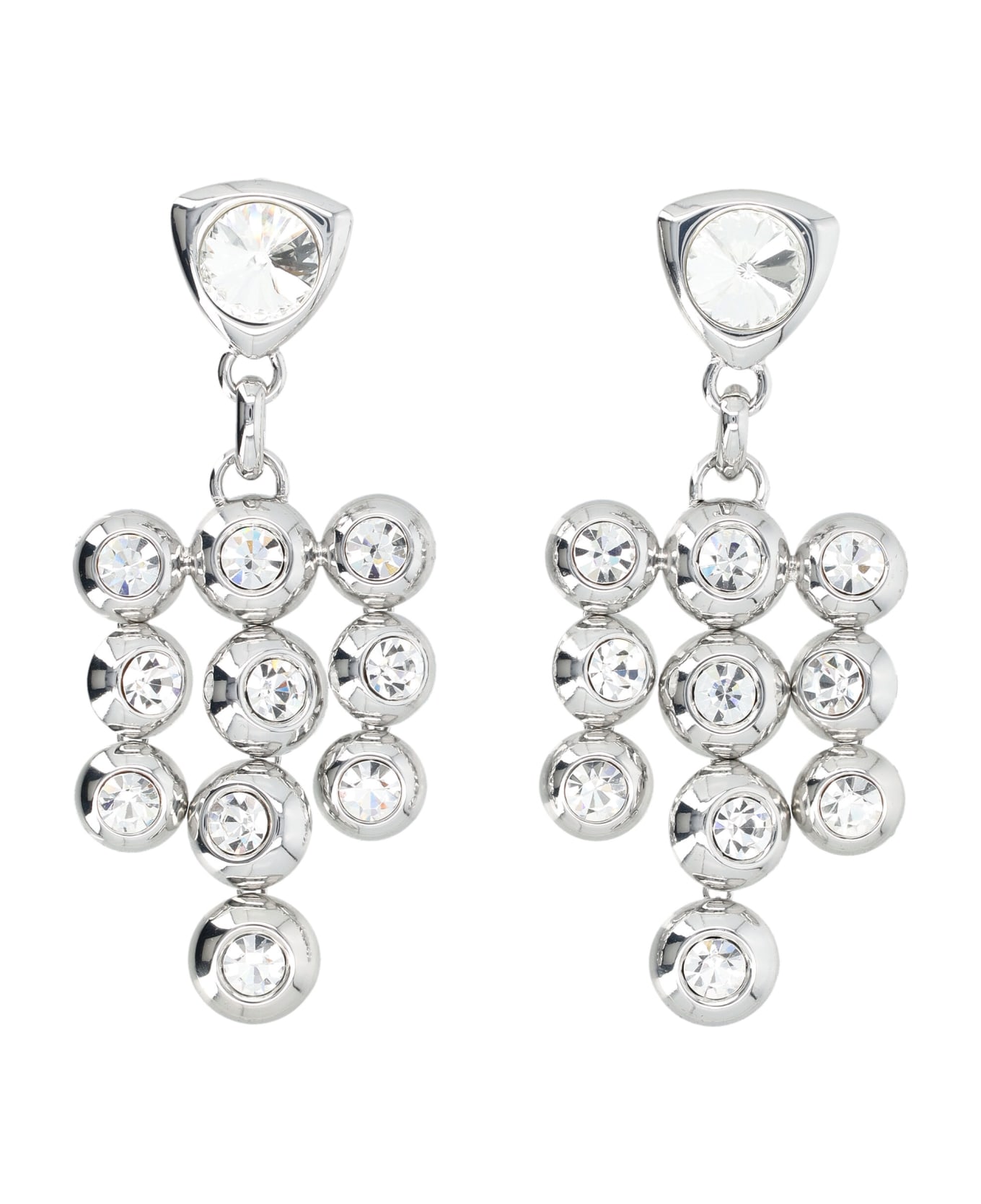 AREA Crystal Chandelier Earrings - SILVER