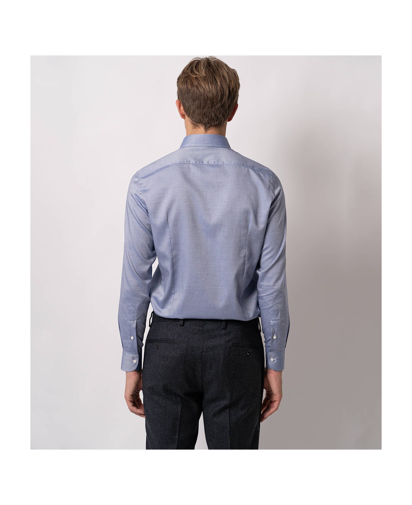 Larusmiani Tailored Cotton Shirt Astoria Shirt - Blue