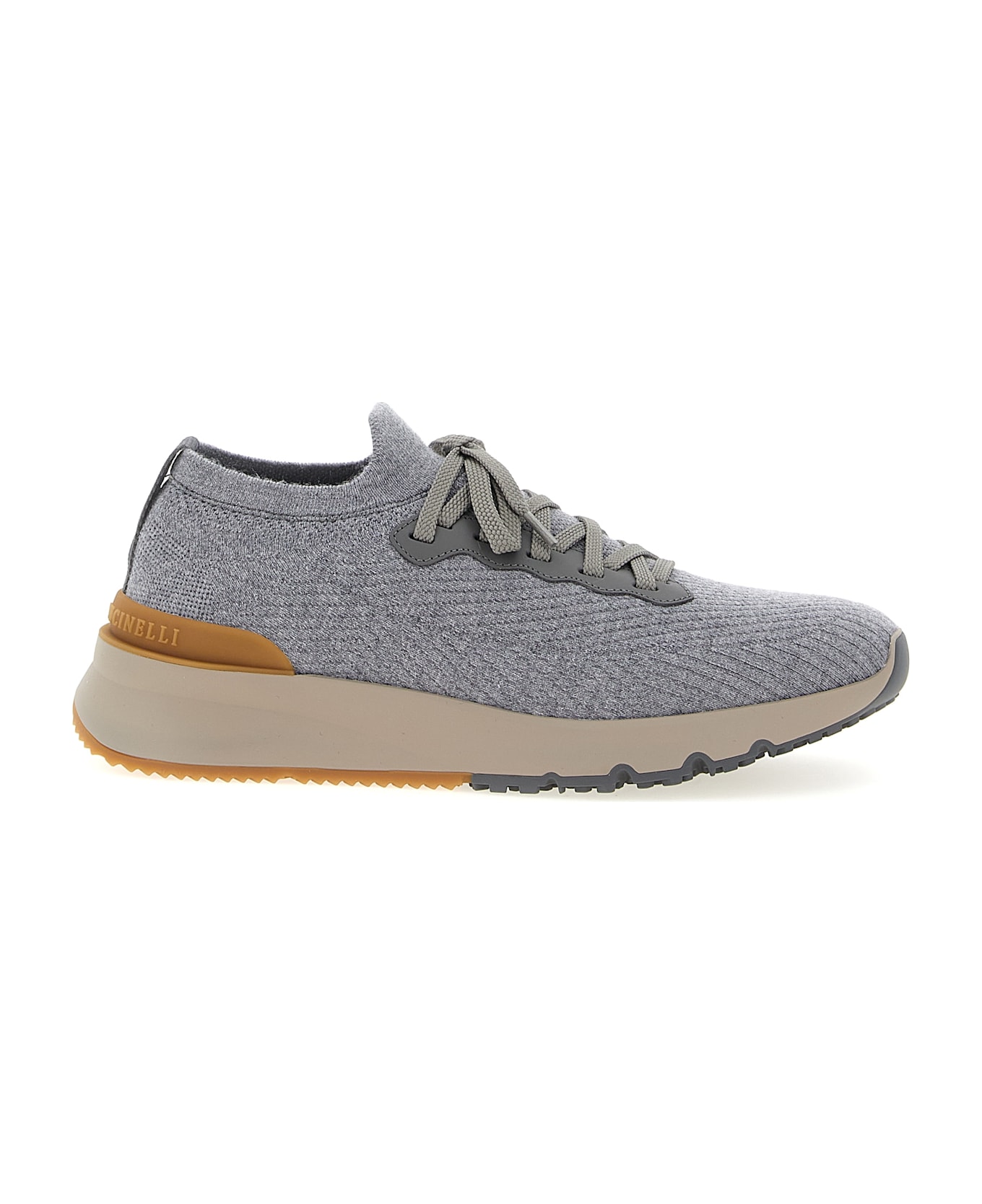 Brunello Cucinelli Knitted Sneakers - Gray