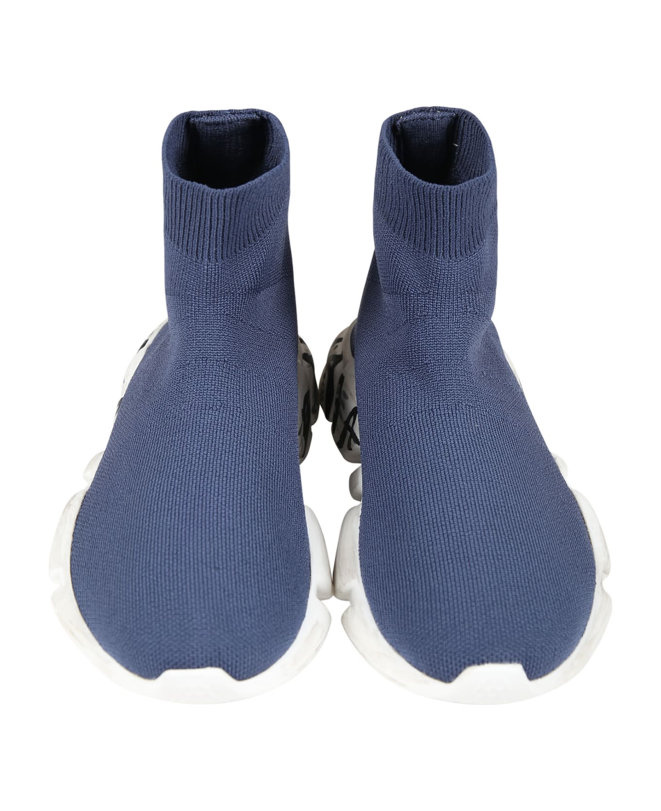 Balenciaga Blue Sneakers For Kids With Logo - NAVY