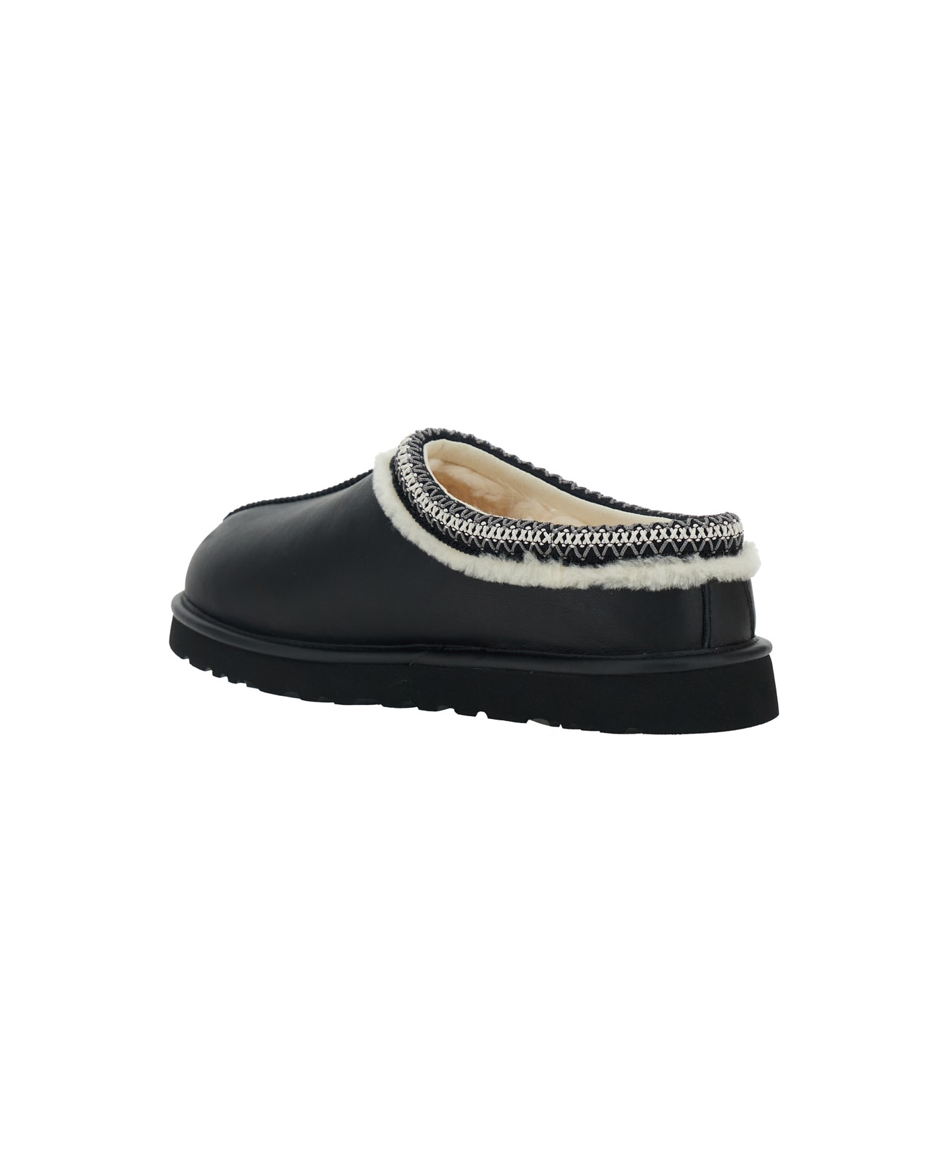 UGG 
tasman
 Black Mules With Embossed Logo In Leather Man - Black