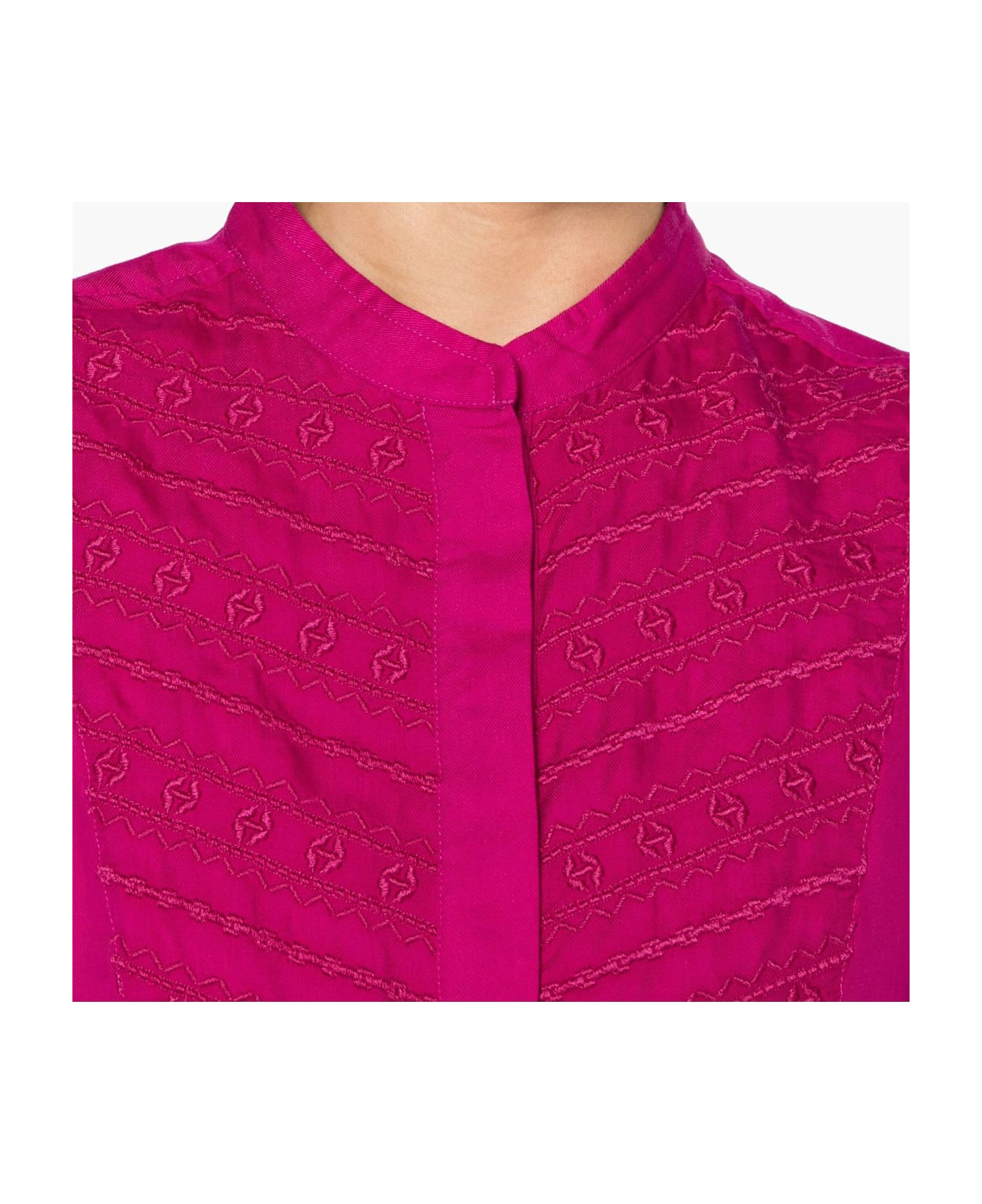 Marant Étoile Britten Embroidered-detail Shirt - Pink