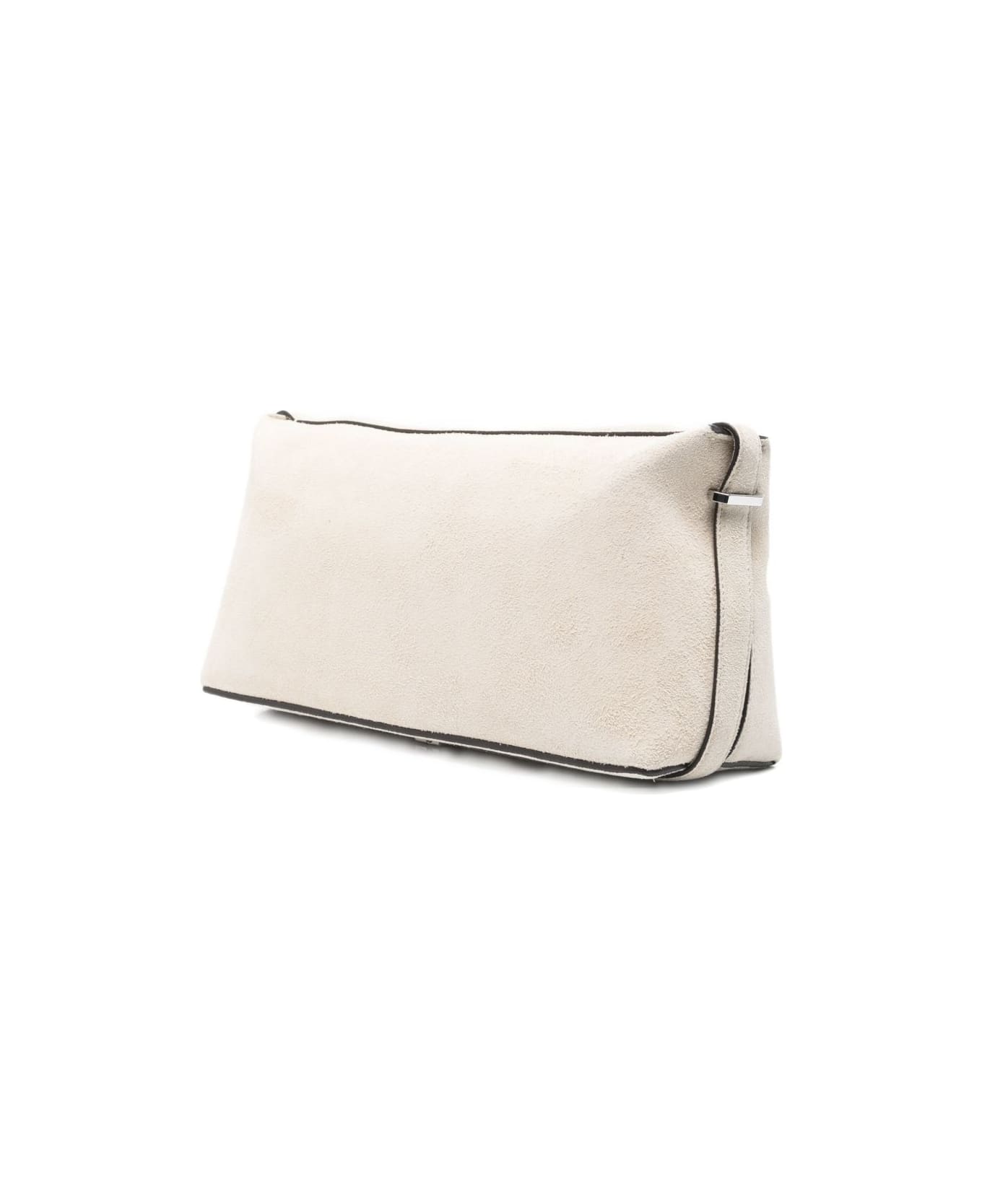 Totême Suede Leather Clutch - PEARL