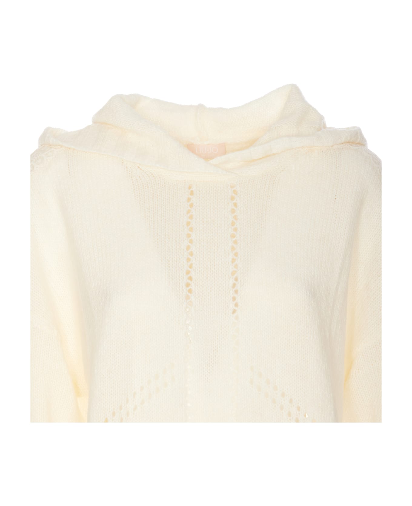 Liu-Jo Wool Sweater With Hood - White