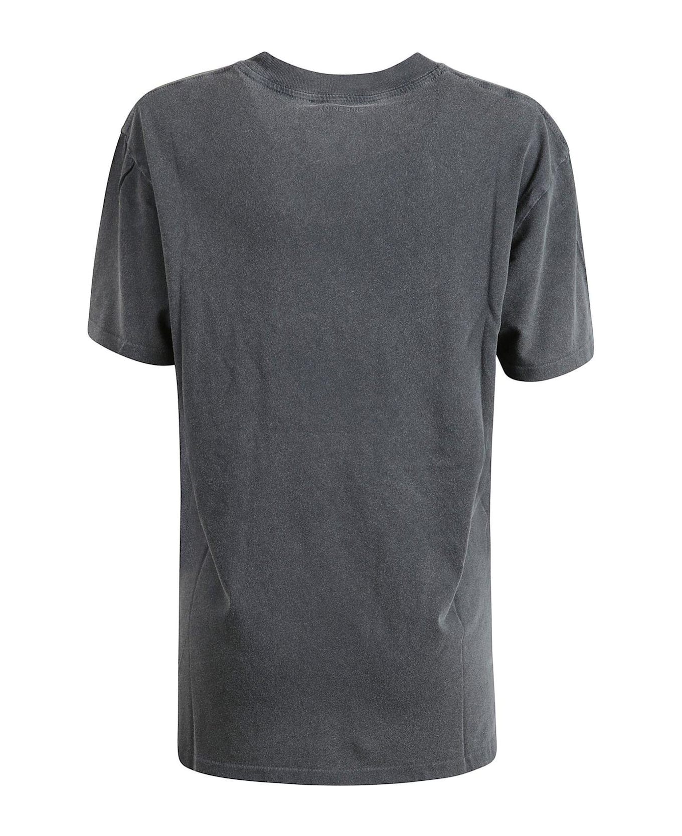 Anine Bing Logo-printed Jersey T-shirt - Washed black
