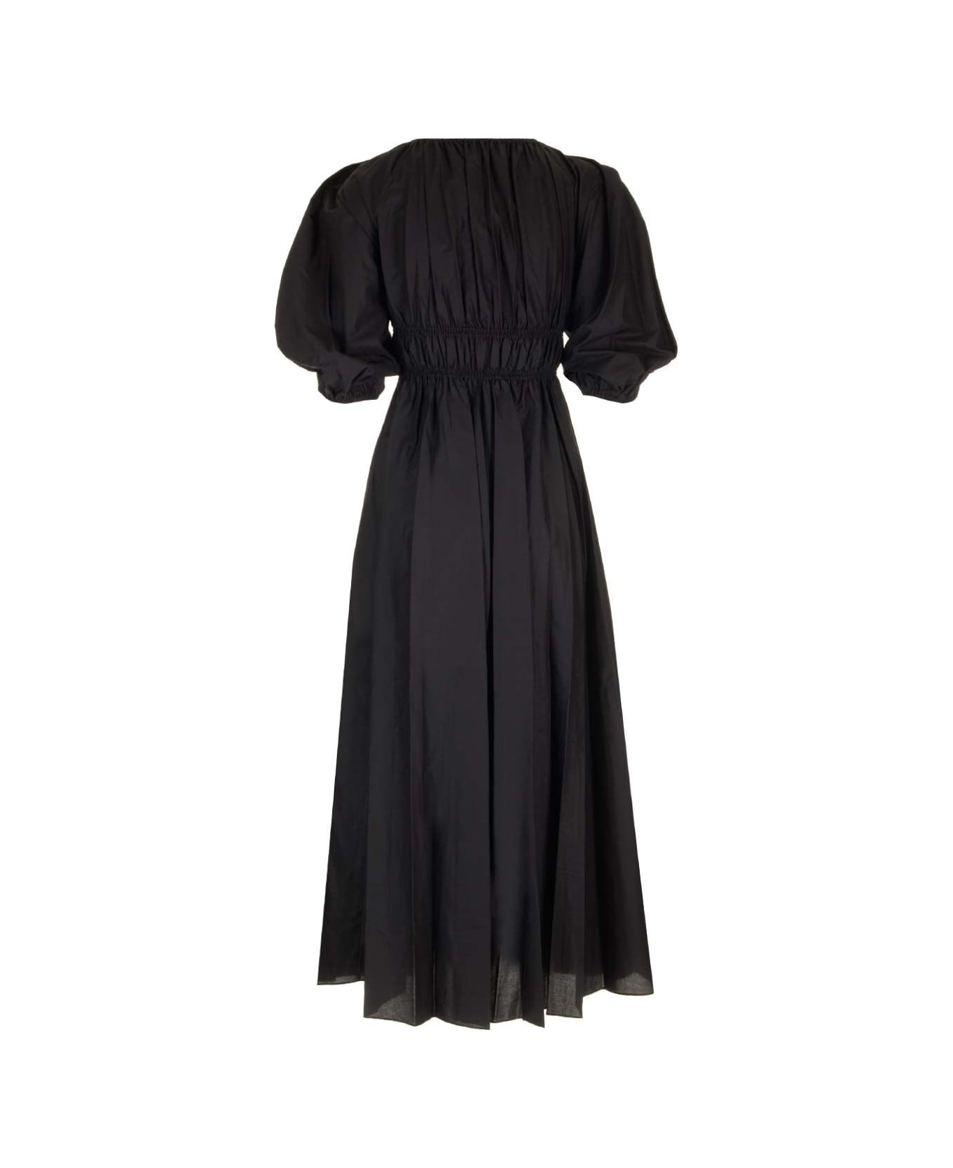 MATTEAU Cotton Voile Midi Dress - Black ワンピース＆ドレス