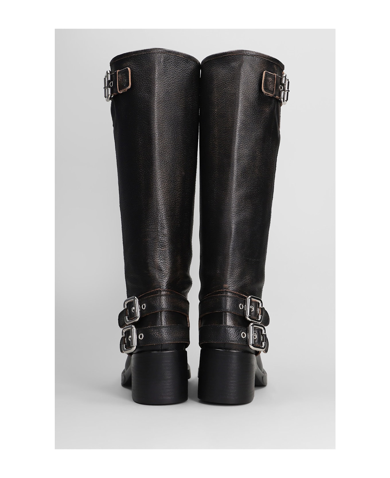 Chloé Dakota Low Heels Boots In Black Leather - black ブーツ