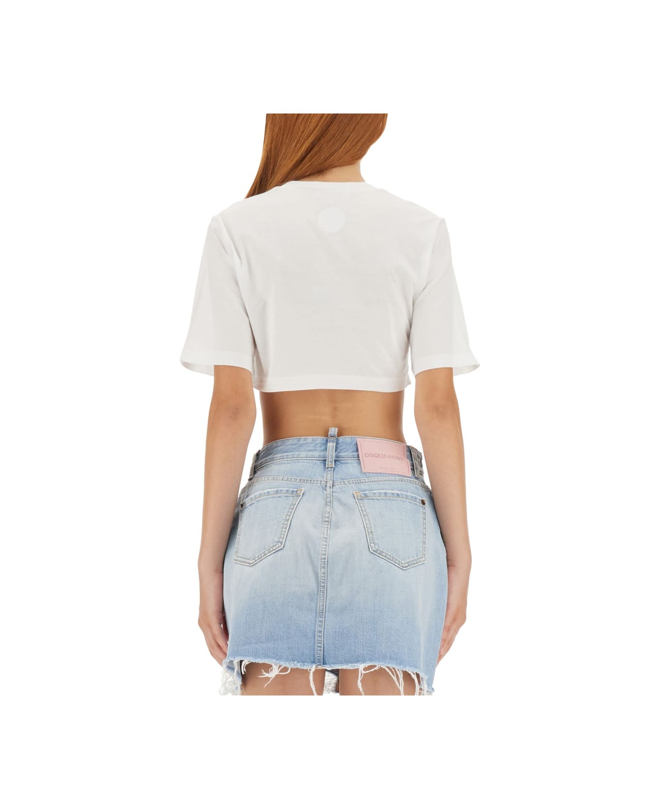 Dsquared2 Cropped Fit T-shirt - WHITE