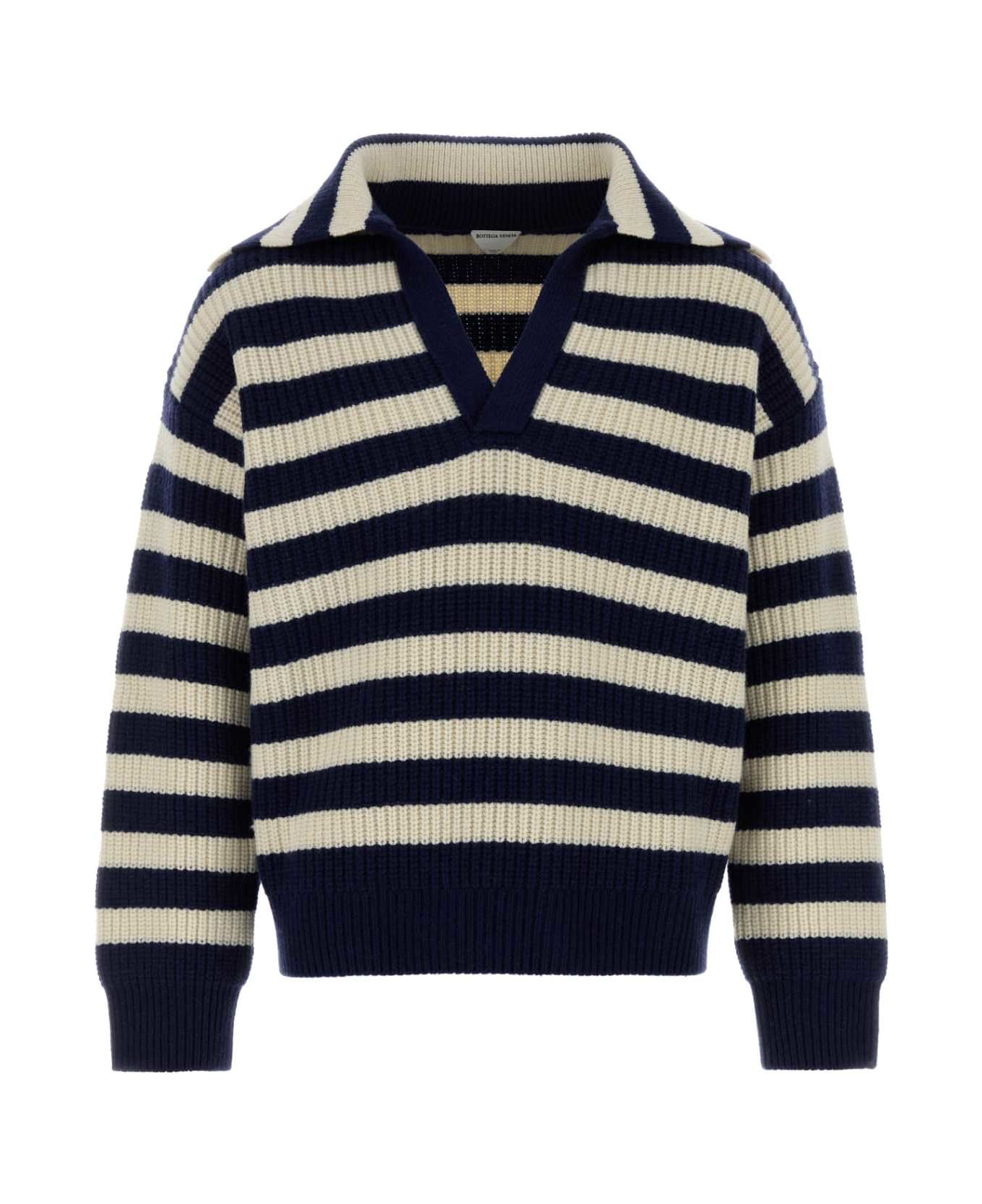 Bottega Veneta Embroidered Wool Blend Polo Shirt - STARRYNIGHTDOVE