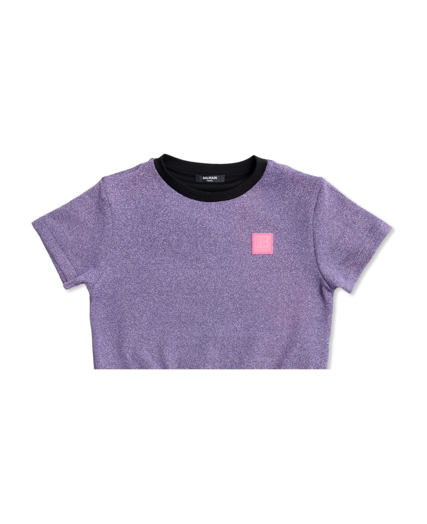 Balmain Kids T-shirt With Logo - Purple Tシャツ＆ポロシャツ