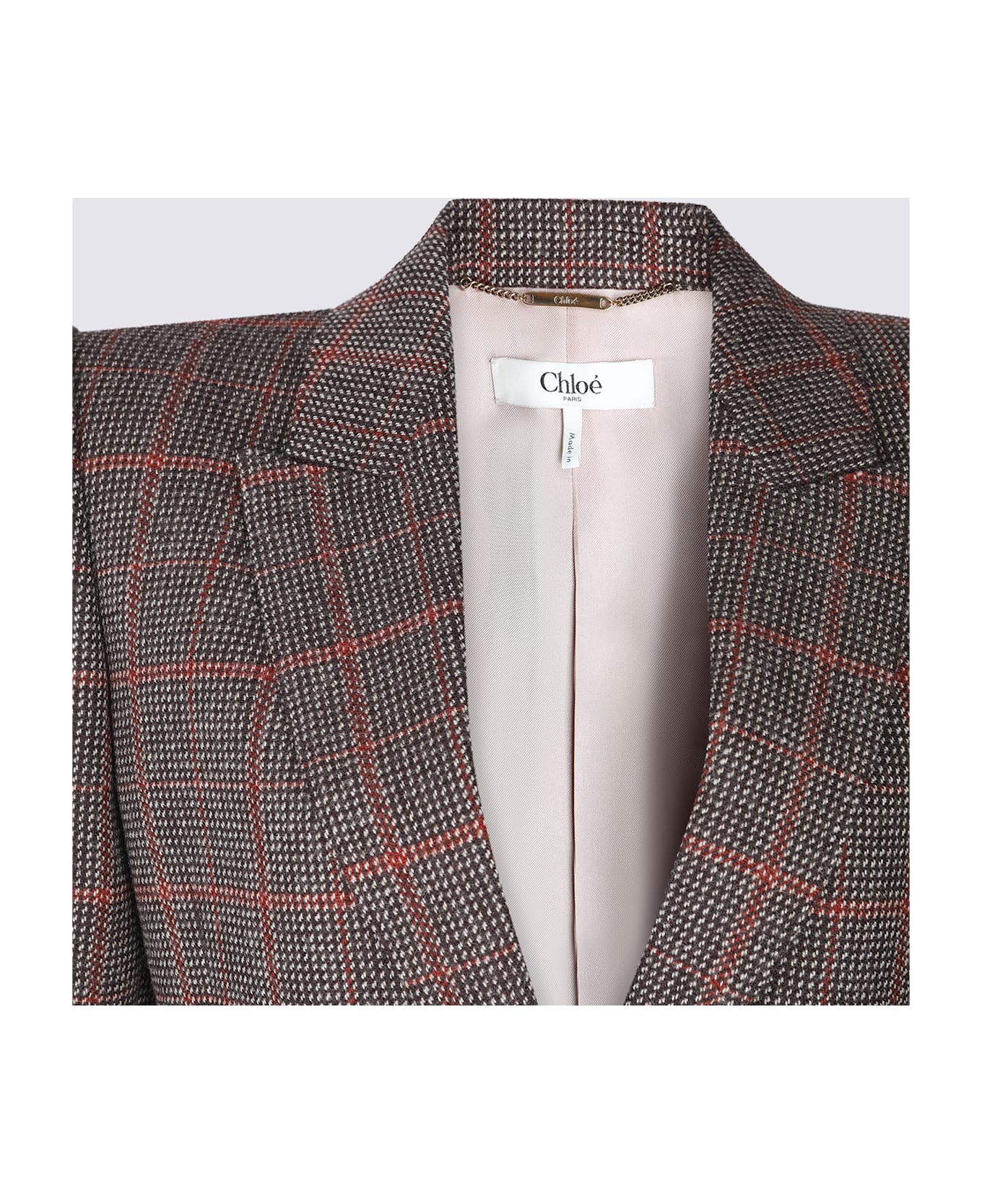 Chloé Brown Wool Blazer - BROWN - BEIGE 1