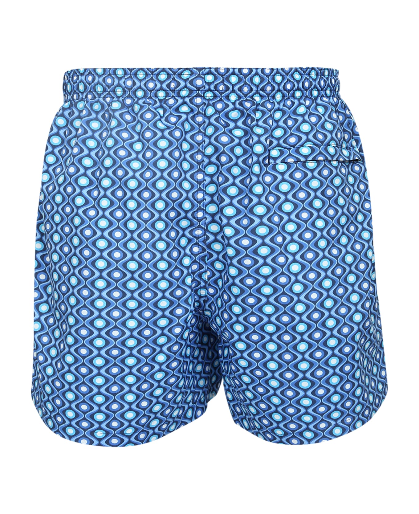 Tagliatore Pattern-print Swim Shorts - Blue