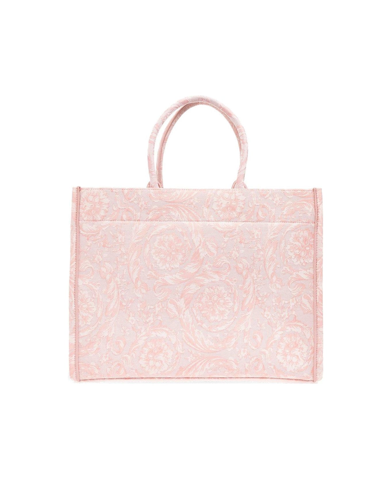 Versace Athena Barocco Jacquard Large Tote Bag - Pale Pink