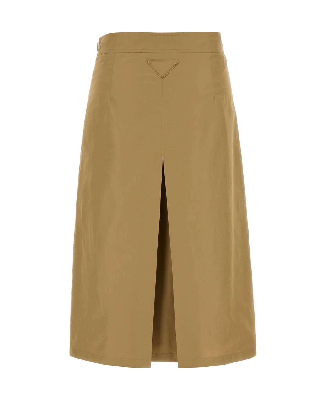 Prada Beige Cotto Blend Skirt - SUGHERO