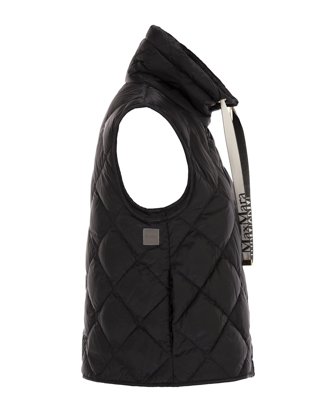 Max Mara The Cube Tegic - Drip-proof Canvas Padded Waistcoat - Black