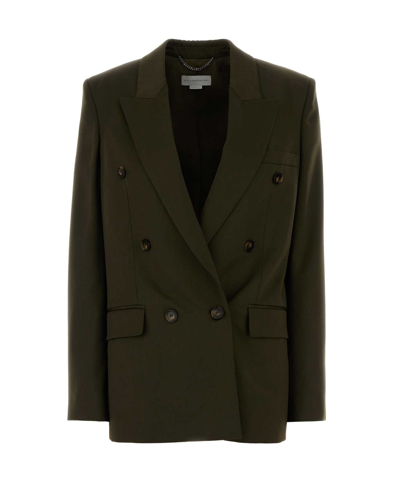 Stella McCartney Olive Green Wool Blazer - KHAKI
