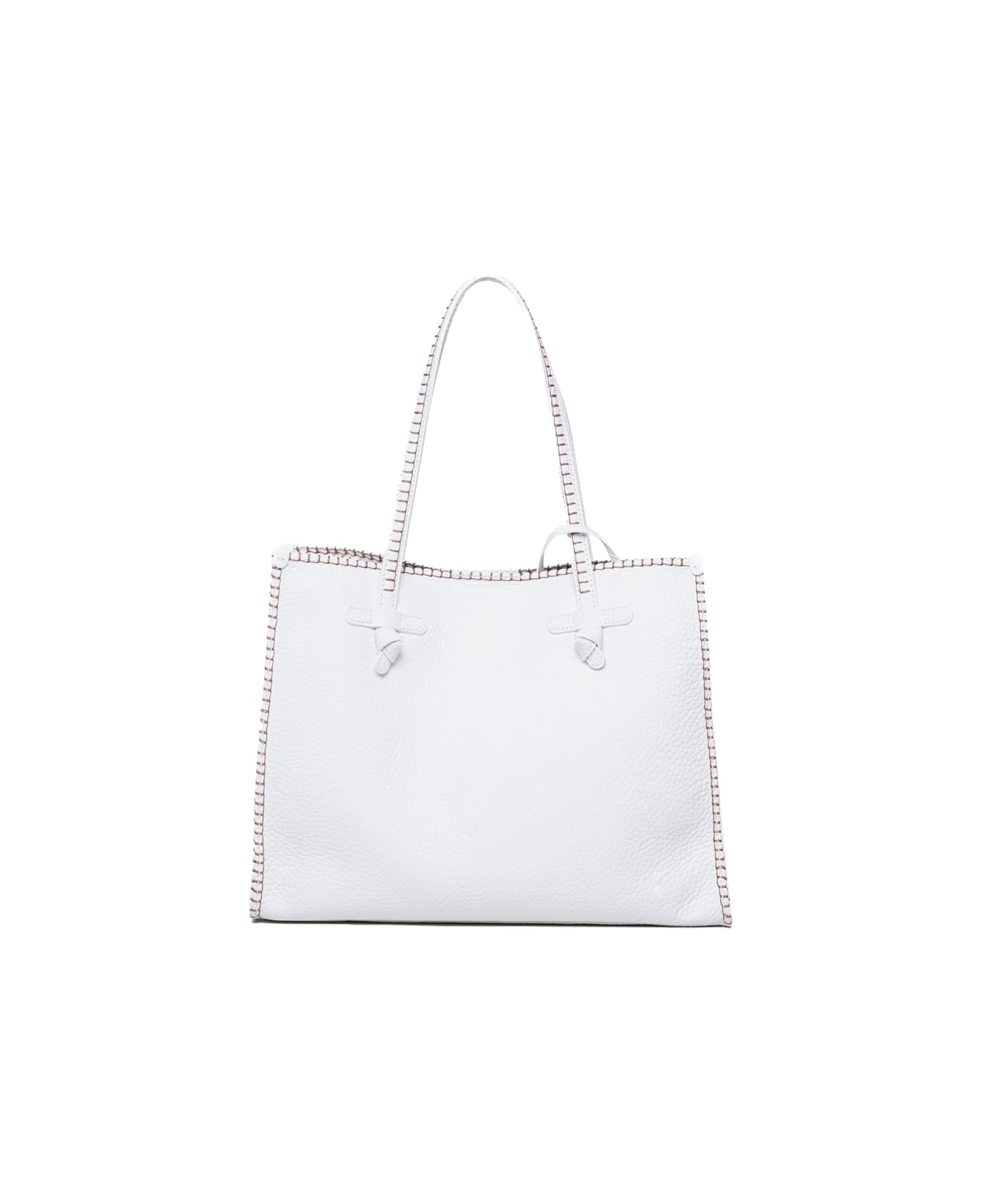 Gianni Chiarini Marcella Shopping Bag In Leather - White