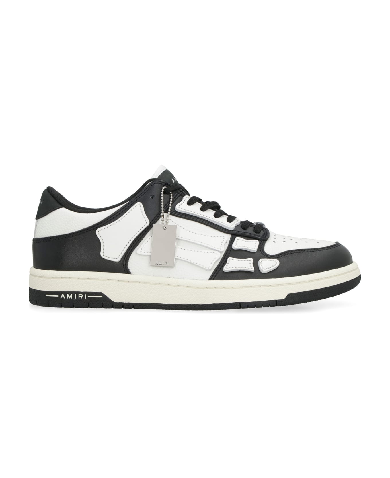 AMIRI Black And White Skel Low Sneakers - Black