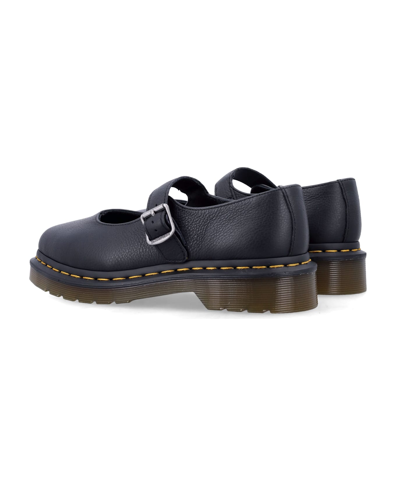 Dr. Martens Elphie Mj Black Leather Mary Jane Shoes - BLACK