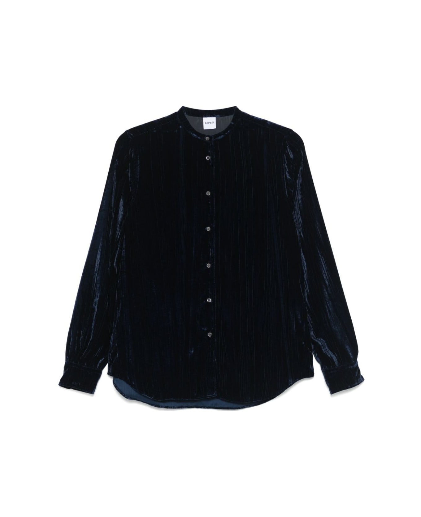 Aspesi Classic Shirt Korean Neck - Navy