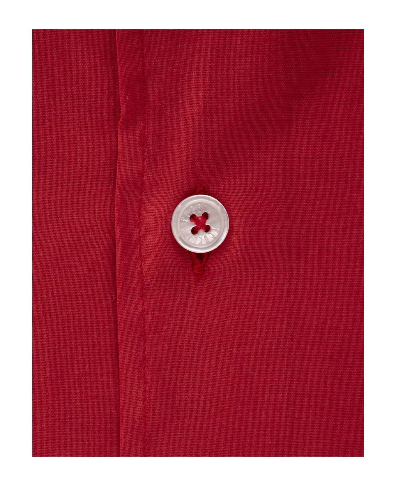 Fedeli Sean Shirt In Red Panamino - Red