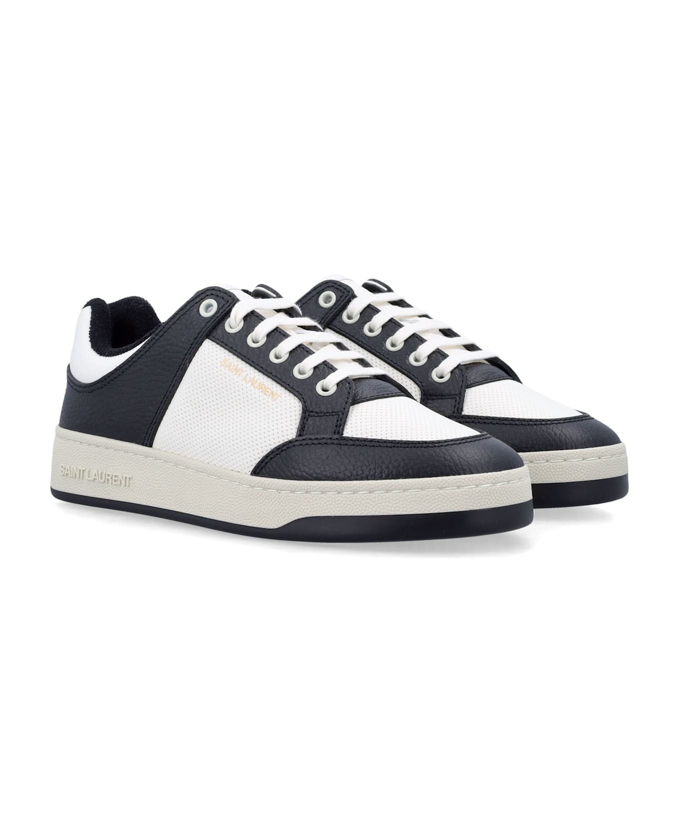 Saint Laurent Sl/61 Woman
s Sneakers - COFFEE WHITE/NERO/CO