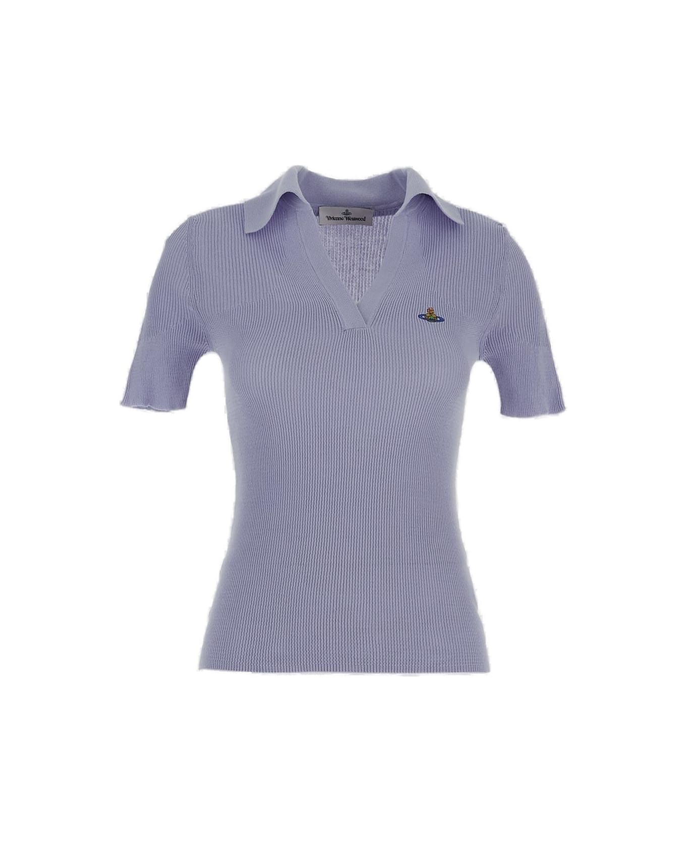 Vivienne Westwood Marina Knitted Polo Shirt - LILAC