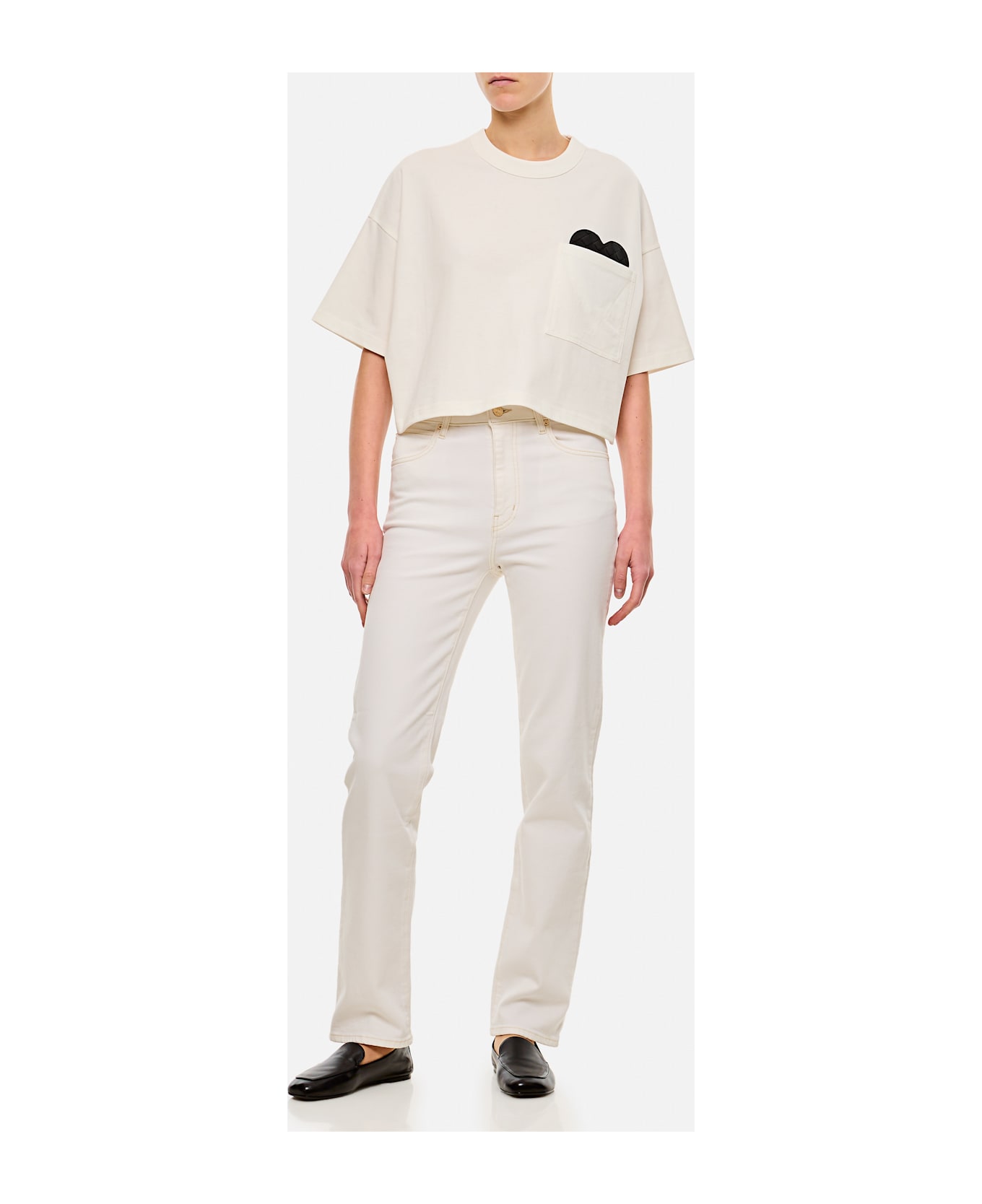 Bottega Veneta Cropped T-shirt - Grey