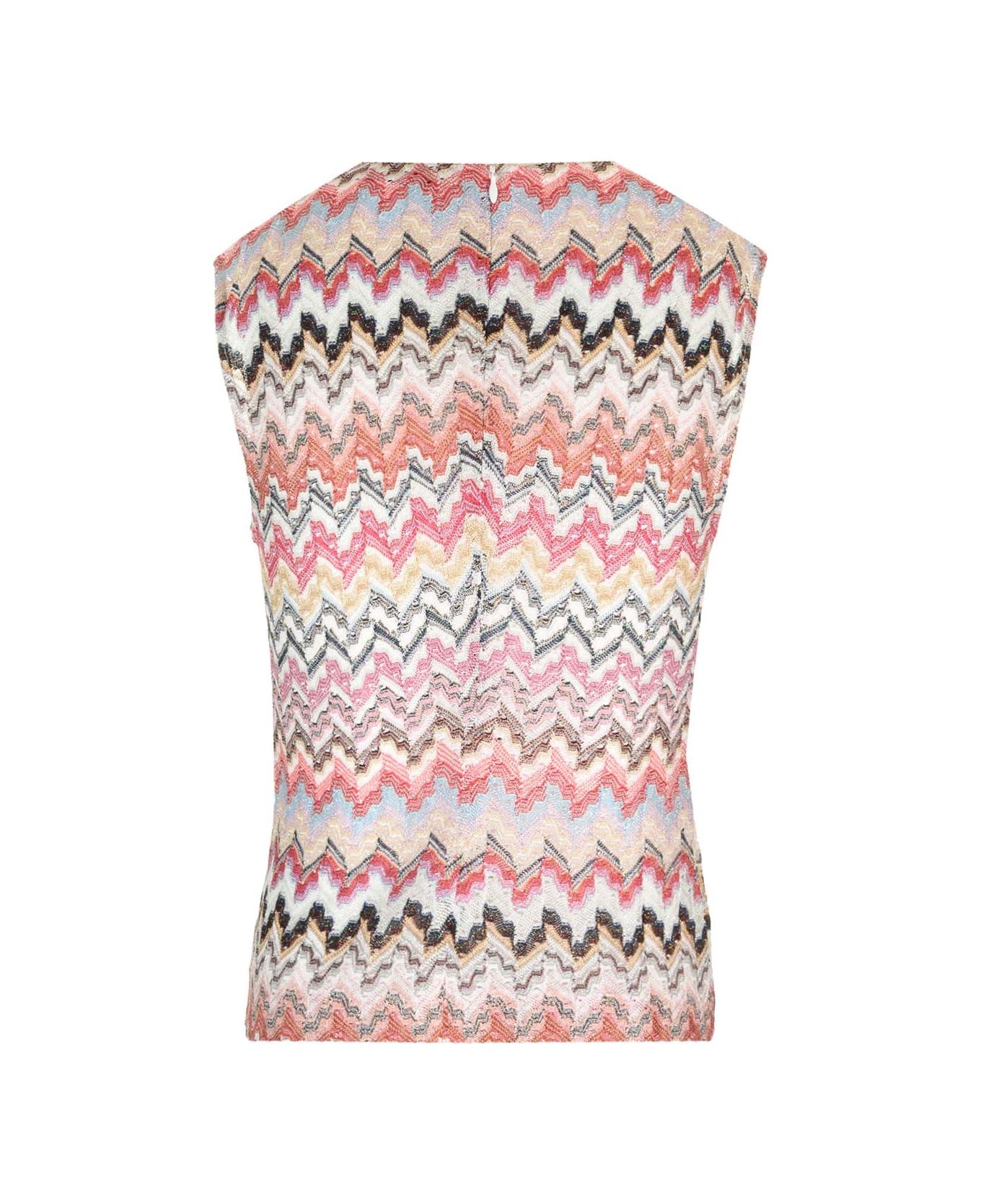 Missoni Viscose Knit Top - Pink/white