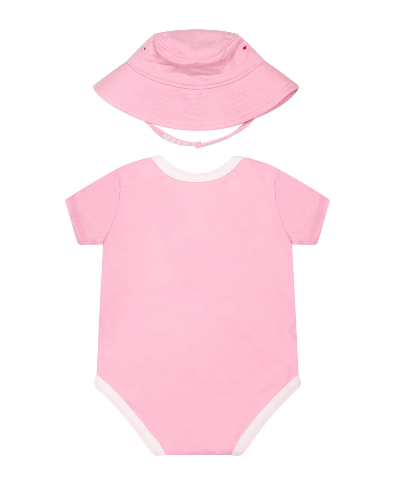 Nike Pink Set For Baby Girl With Iconic Swoosh - Pink ボディスーツ＆セットアップ