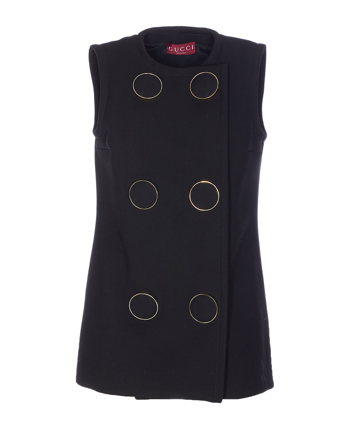 Gucci Seeded Wool Dress - Black