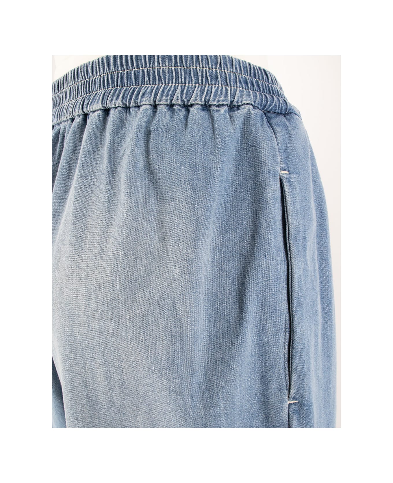 Fabiana Filippi Denim Wide Leg Pants - Light Blue