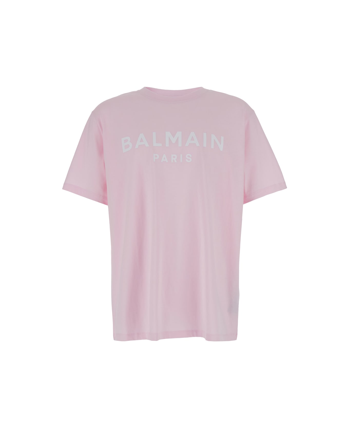 Balmain Print T-shirt - Straight Fit - Pink