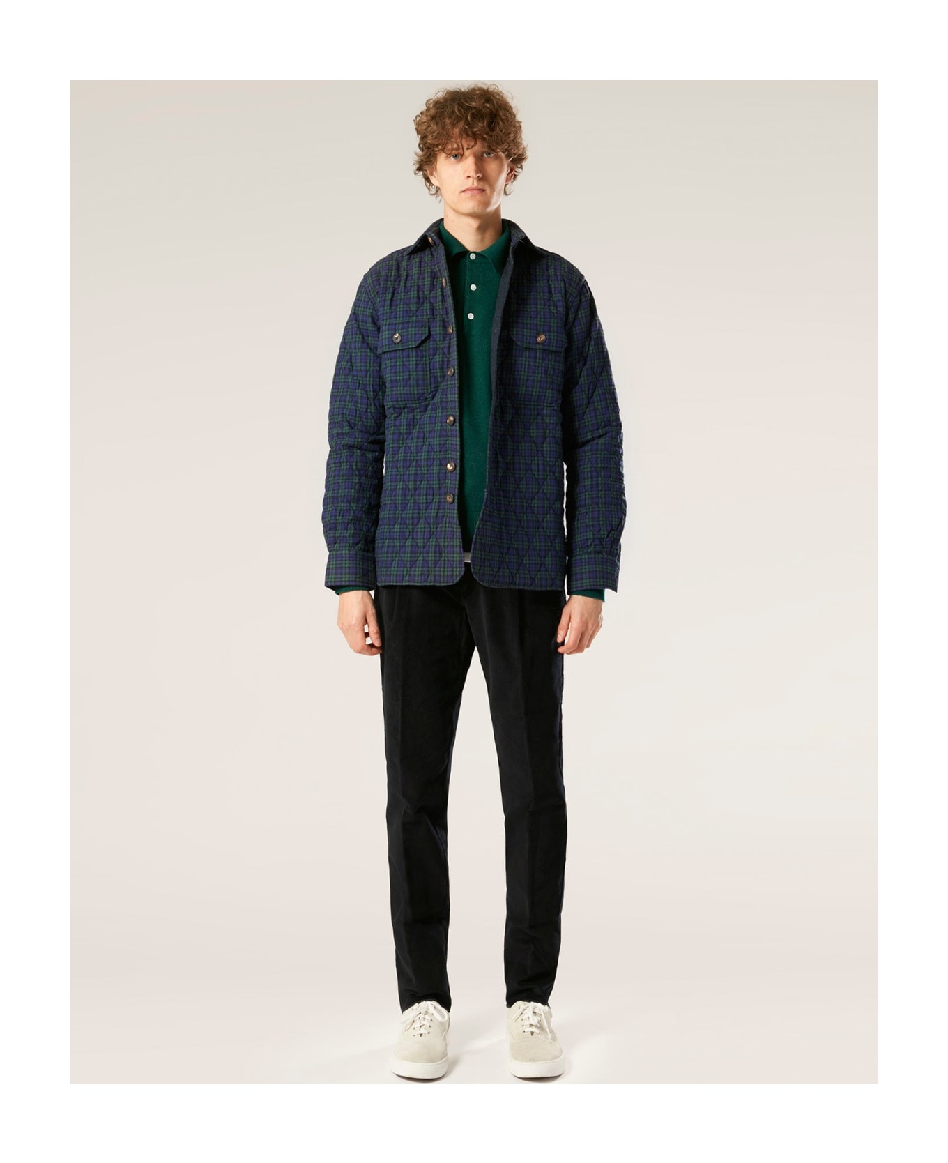 doppiaa Aantero Green Checked Overshirt