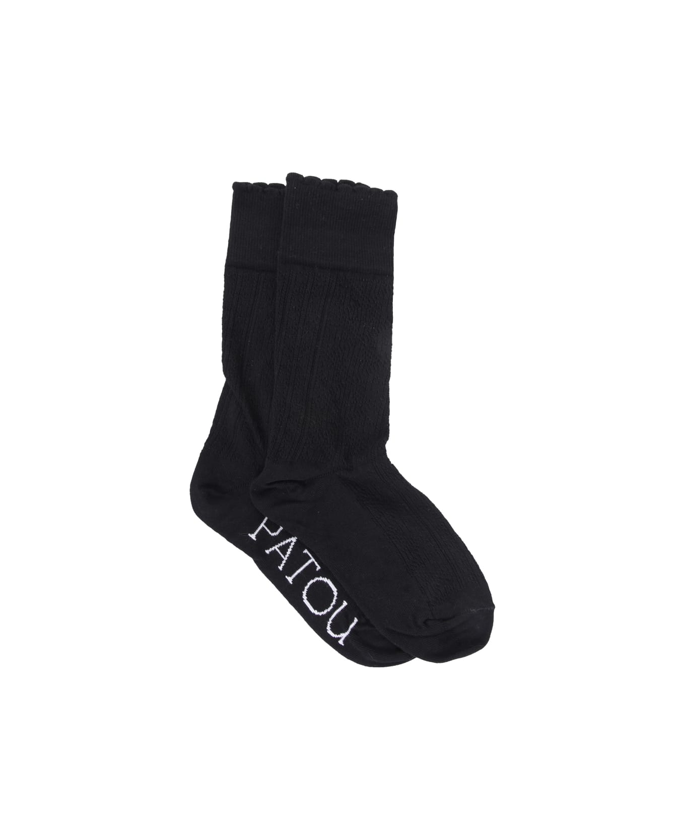 Patou Perforated Socks - BLACK