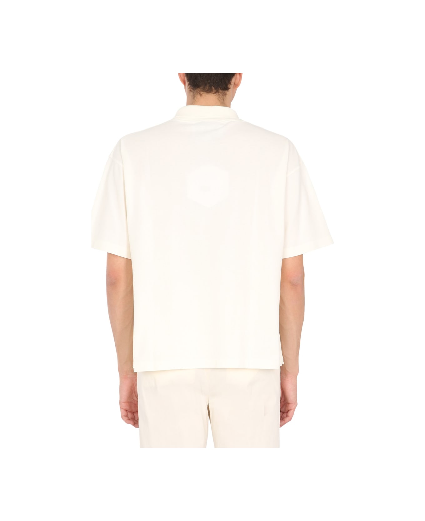 YMC Cotton Piqué Polo Shirt - POWDER