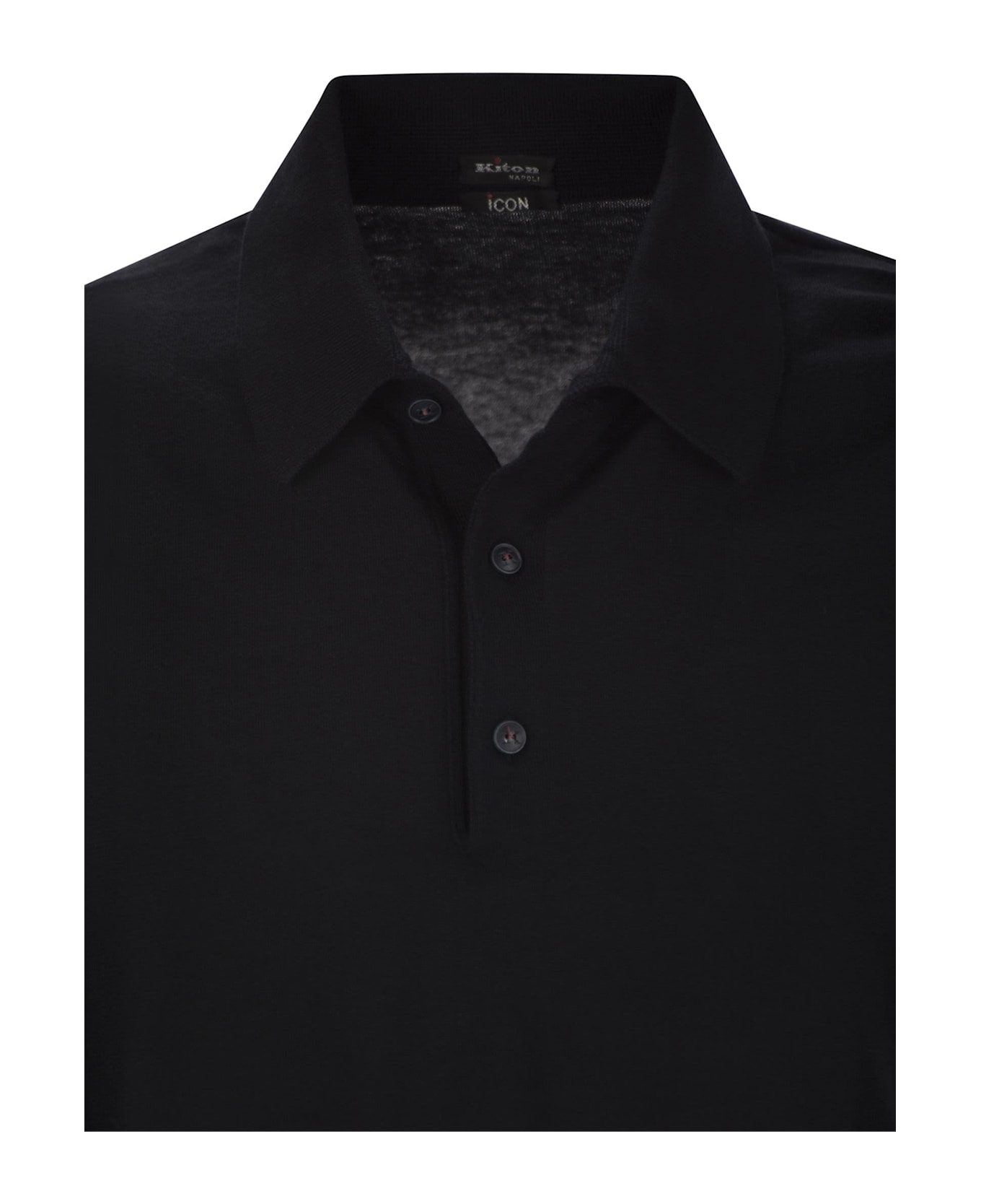Kiton Short-sleeved Cotton Polo Shirt - Blue