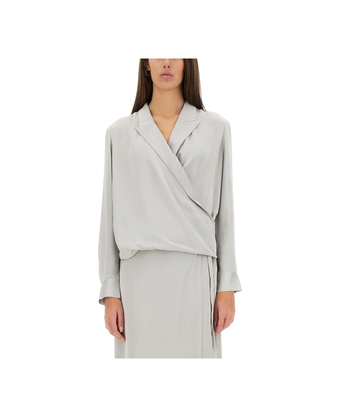 Theory Silk Shirt - Argento