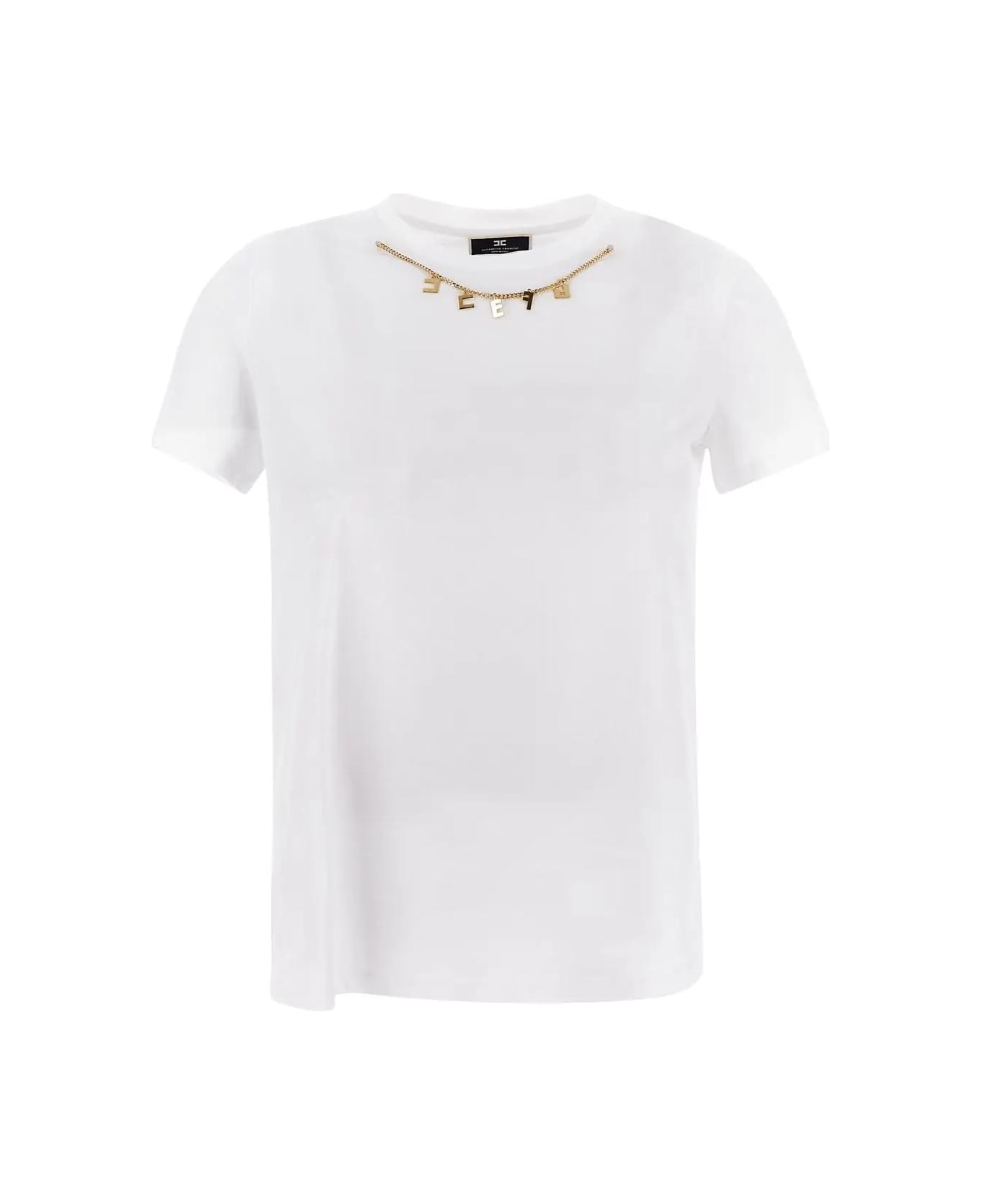 Elisabetta Franchi Chain T-shirt - White