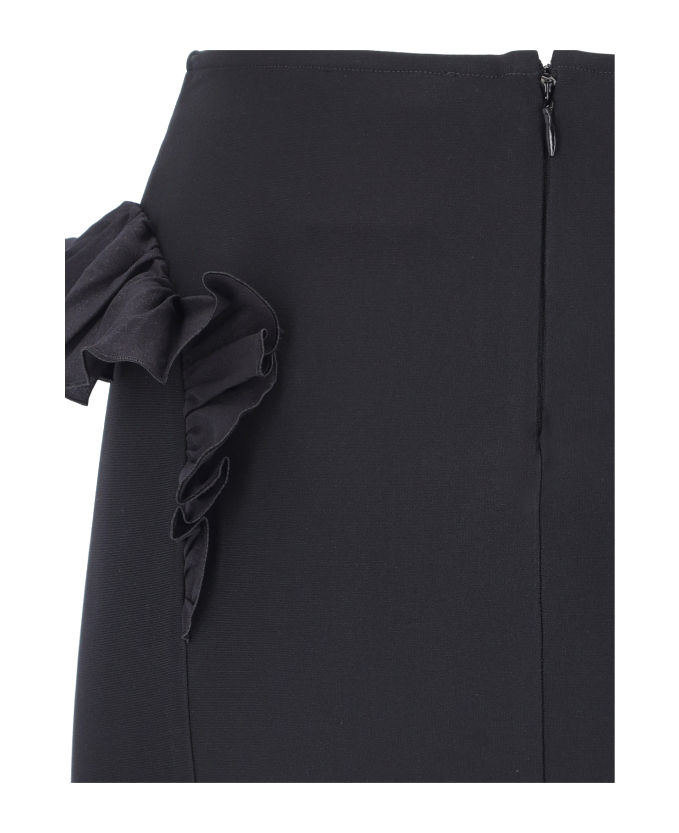 Nensi Dojaka Ruffle Detail Mini Skirt - Black  