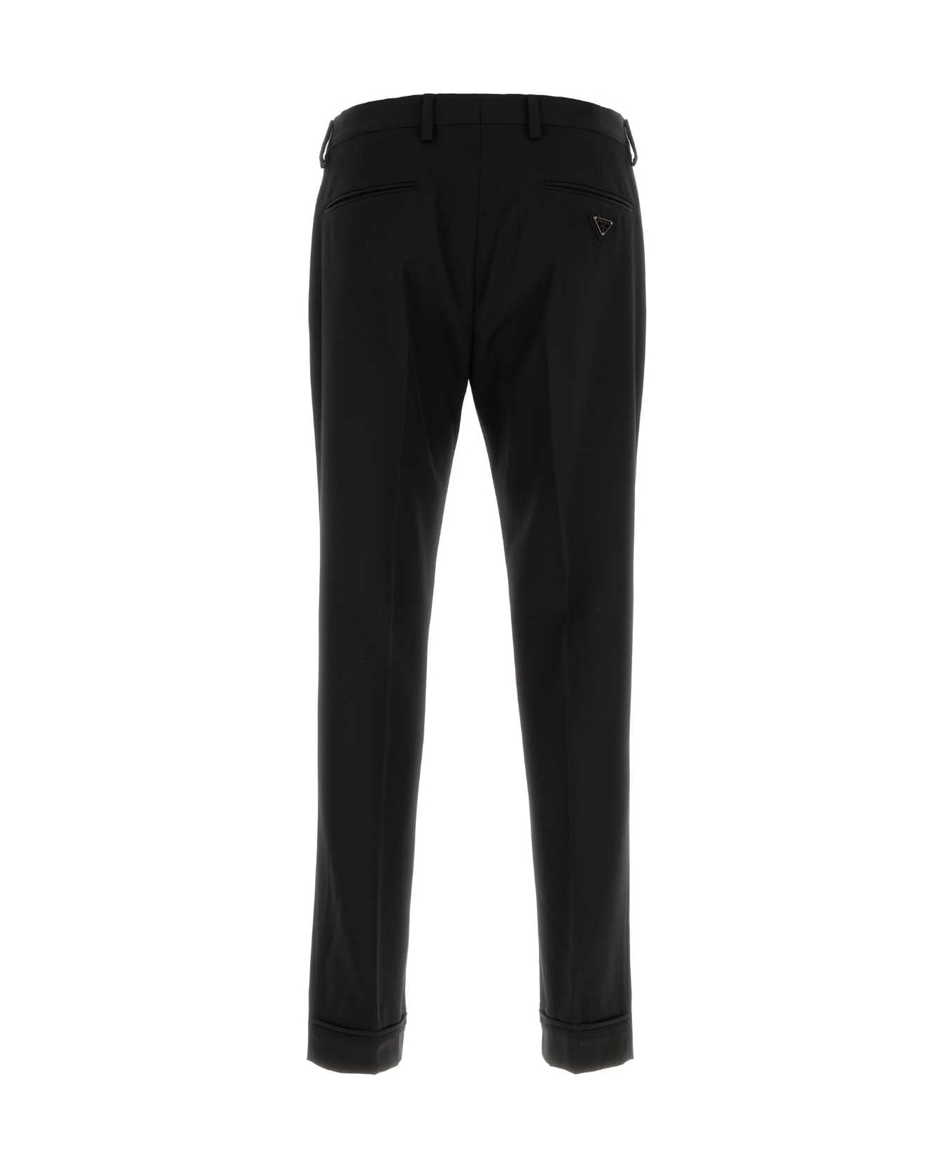 Prada Black Wool Pant - NERO