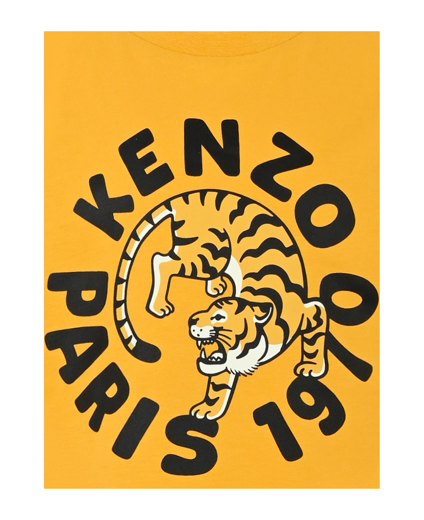Kenzo Kids Yellow T-shirt For Kids With Tiger - Yellow