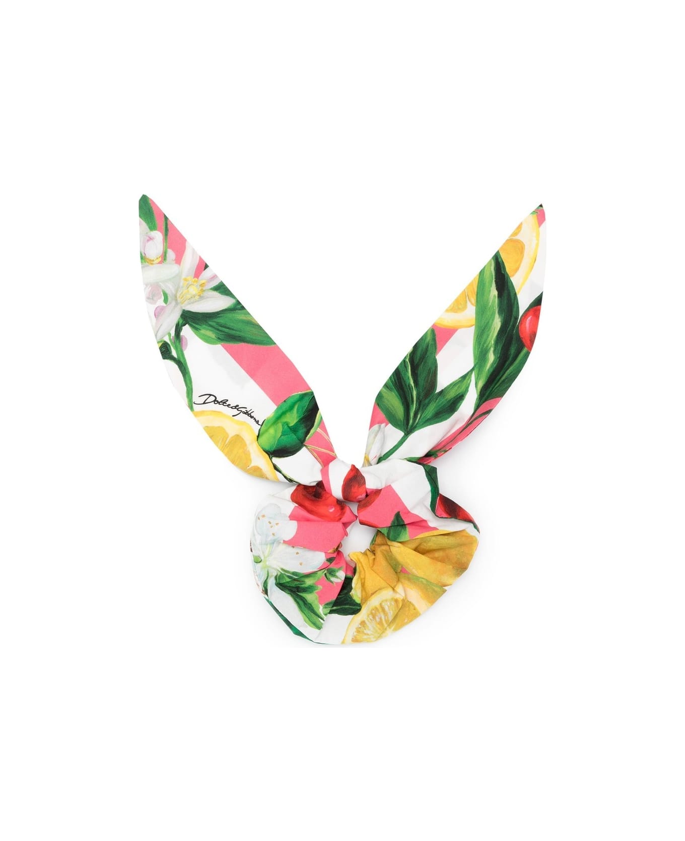 Dolce & Gabbana Scrunchie With Lemon And Cherry Print - Multicolour