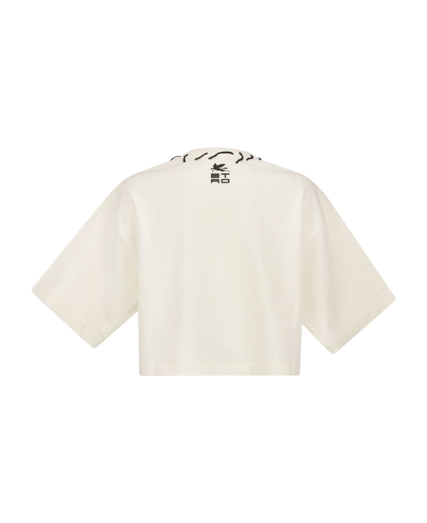 Etro Pegasus T-shirt And Etro Cube Logo - White Tシャツ