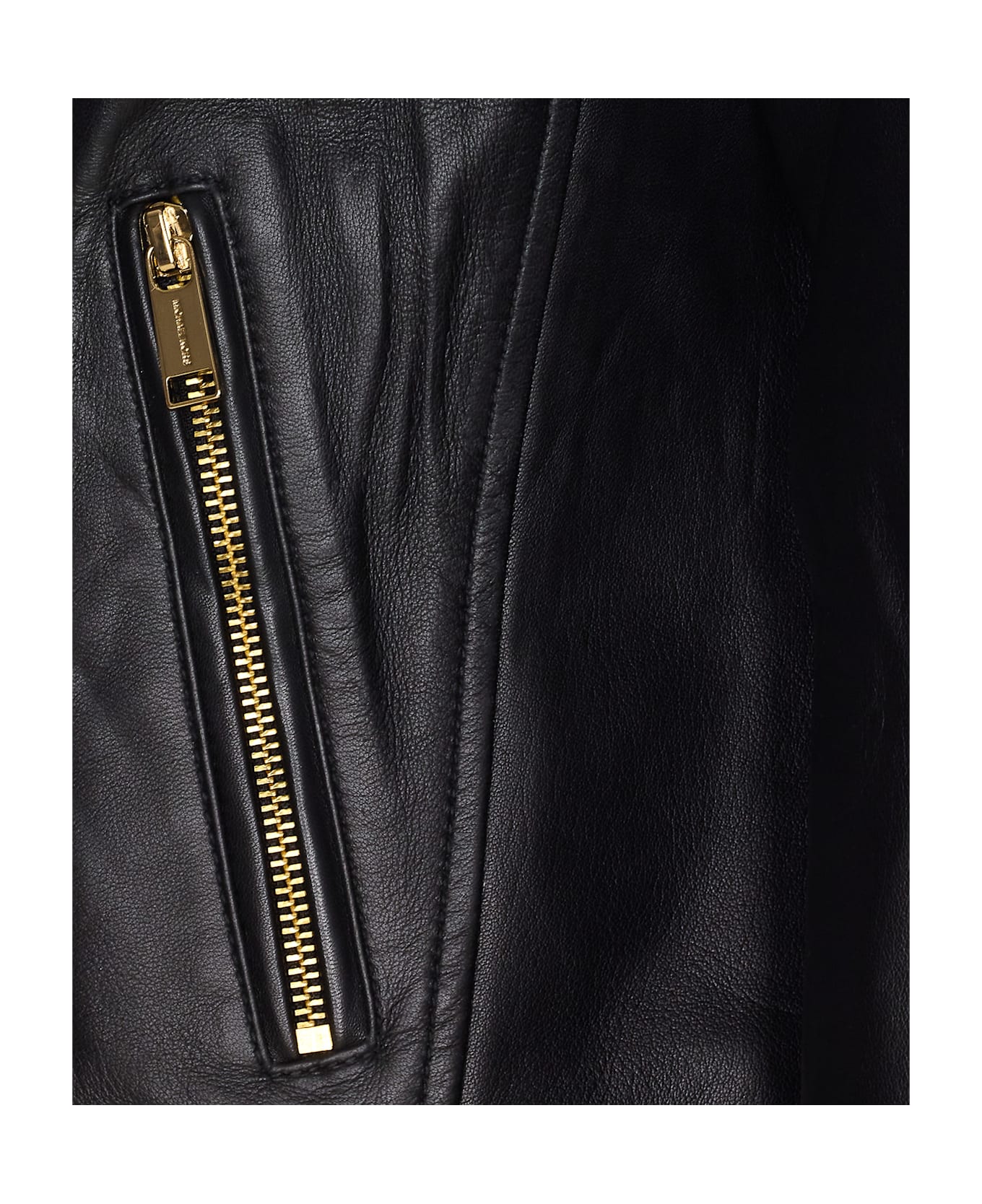Michael Kors Leather Moto Jacket - Black